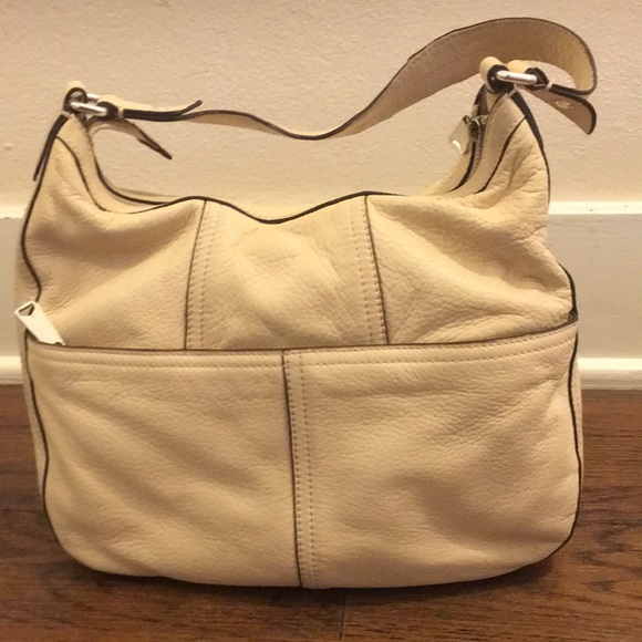 Ralph Lauren Ivory Leather Hobo Handbag EUC - Picture 2 of 7
